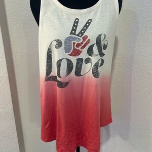 Love & Peace Ombre Tank Top
